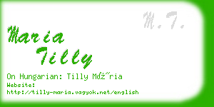 maria tilly business card